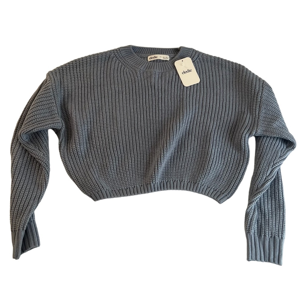 Elodie Crewneck Cropped Sweater Size Large NWT